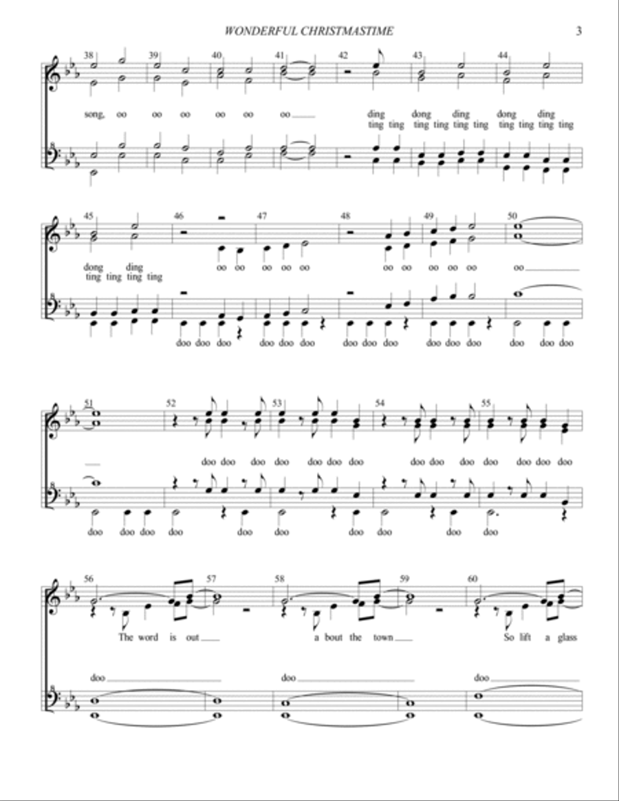 Wonderful Christmastime SSAA scores gallery preview page 3
