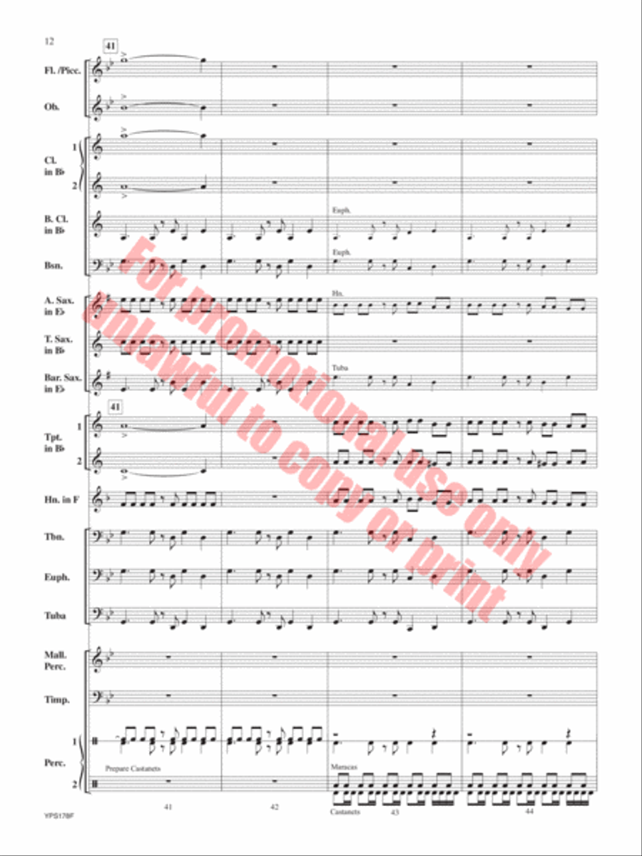 Cinco de Corazones Concert Band scores gallery preview page 13