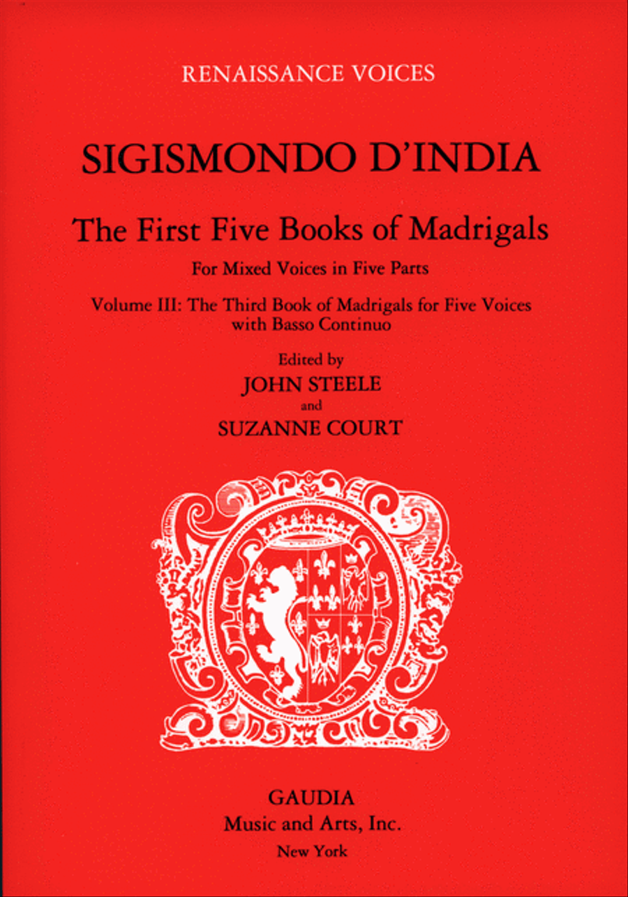 Sigismondo D'India: The First Five Books of Madrgials Volume 3 SSATB scores gallery preview page 1