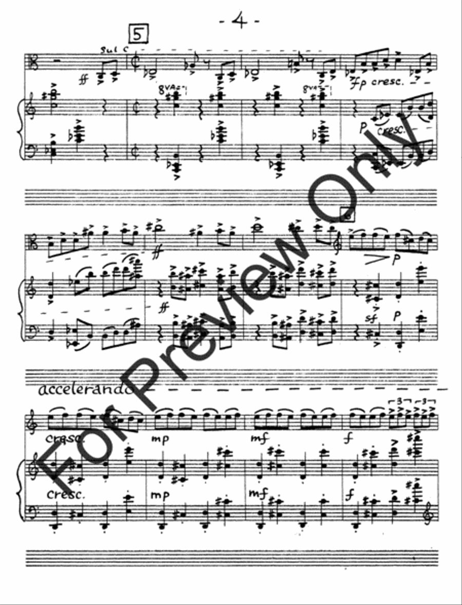 Sonata For Viola and Piano Piano Accompaniment scores gallery preview page 7