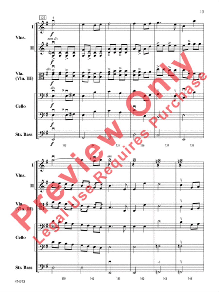 Dance of the Red Dragons String Orchestra scores gallery preview page 14