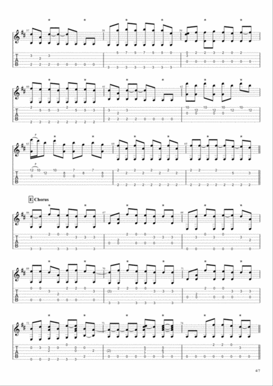 One Headlight Electric Guitar scores gallery preview page 4
