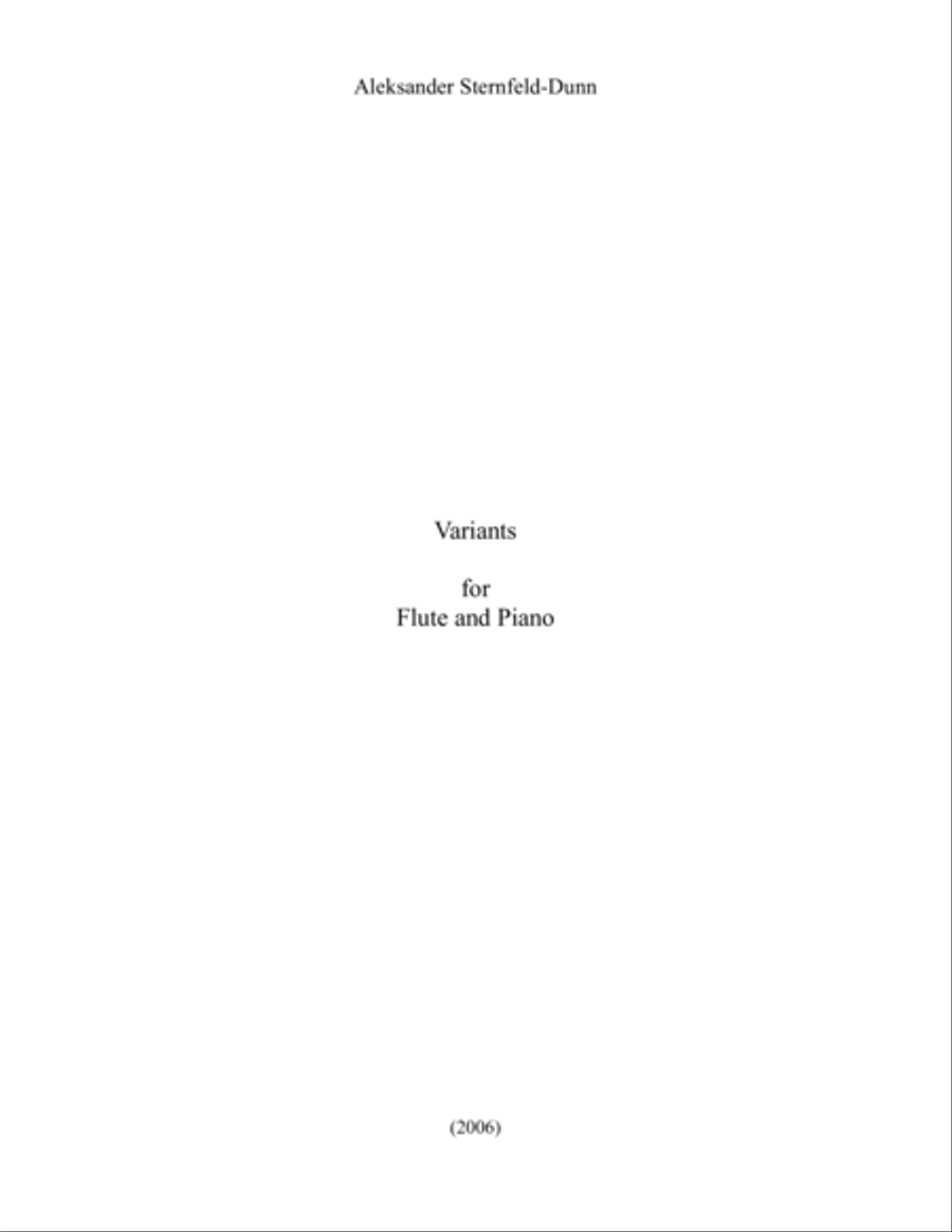 Variants Flute Solo scores gallery preview page 1