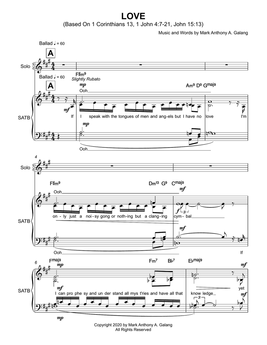 Love 4-Part scores gallery preview page 1