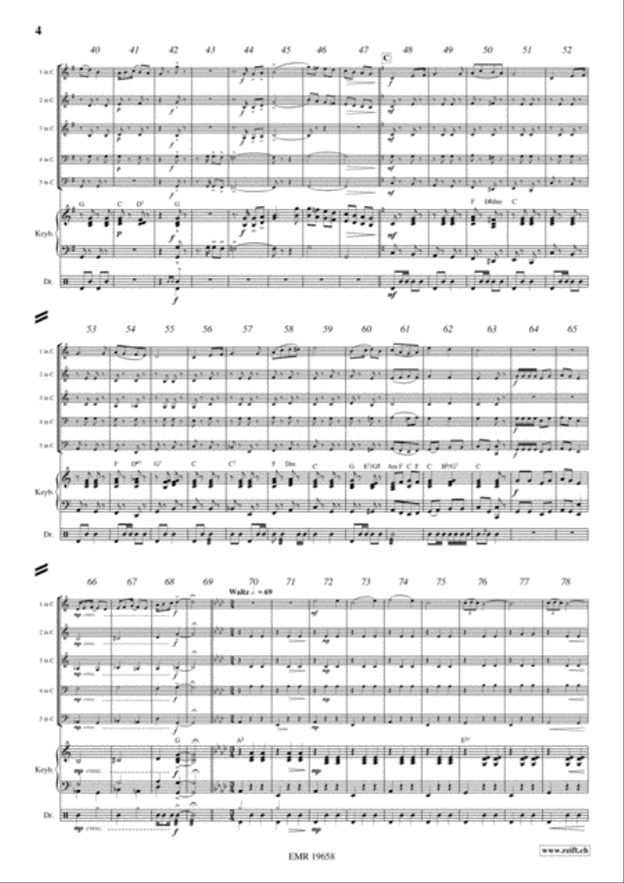 Camptown Races Woodwind Quintet scores gallery preview page 4