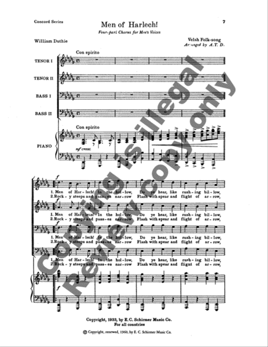Welsh Folksongs Welsh Folksongs TTBB scores gallery preview page 5