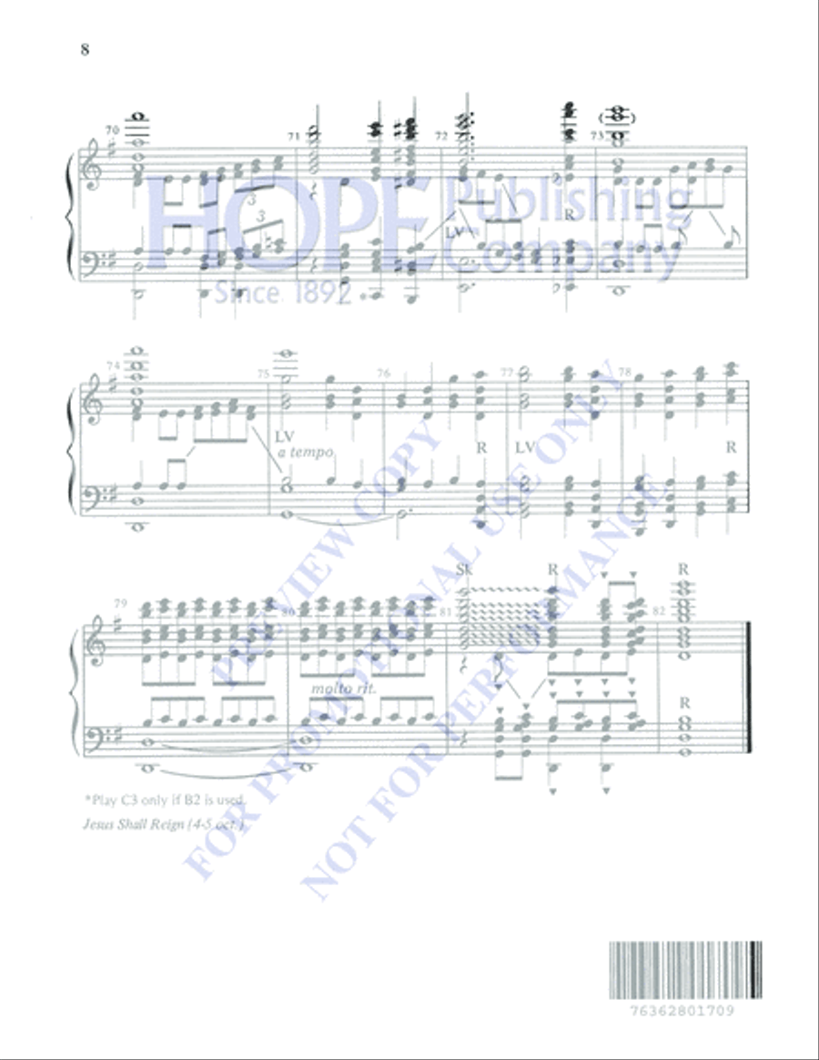 Jesus Shall Reign 5-Octaves scores gallery preview page 8