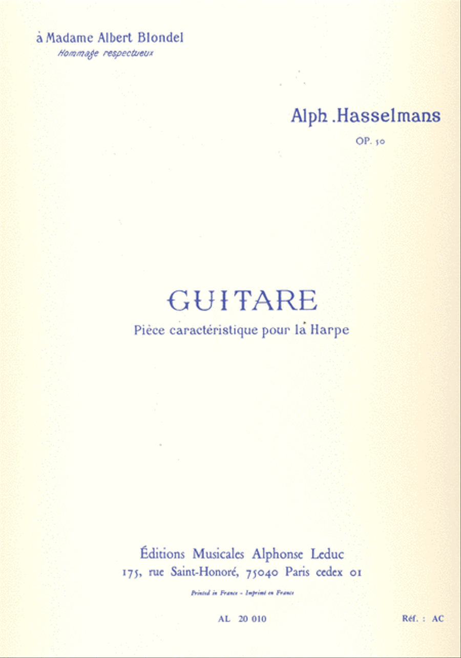 Guitare, Op. 50 Harp scores gallery preview page 1