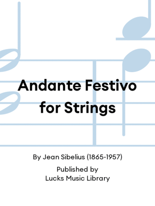 Book cover for Andante Festivo for Strings