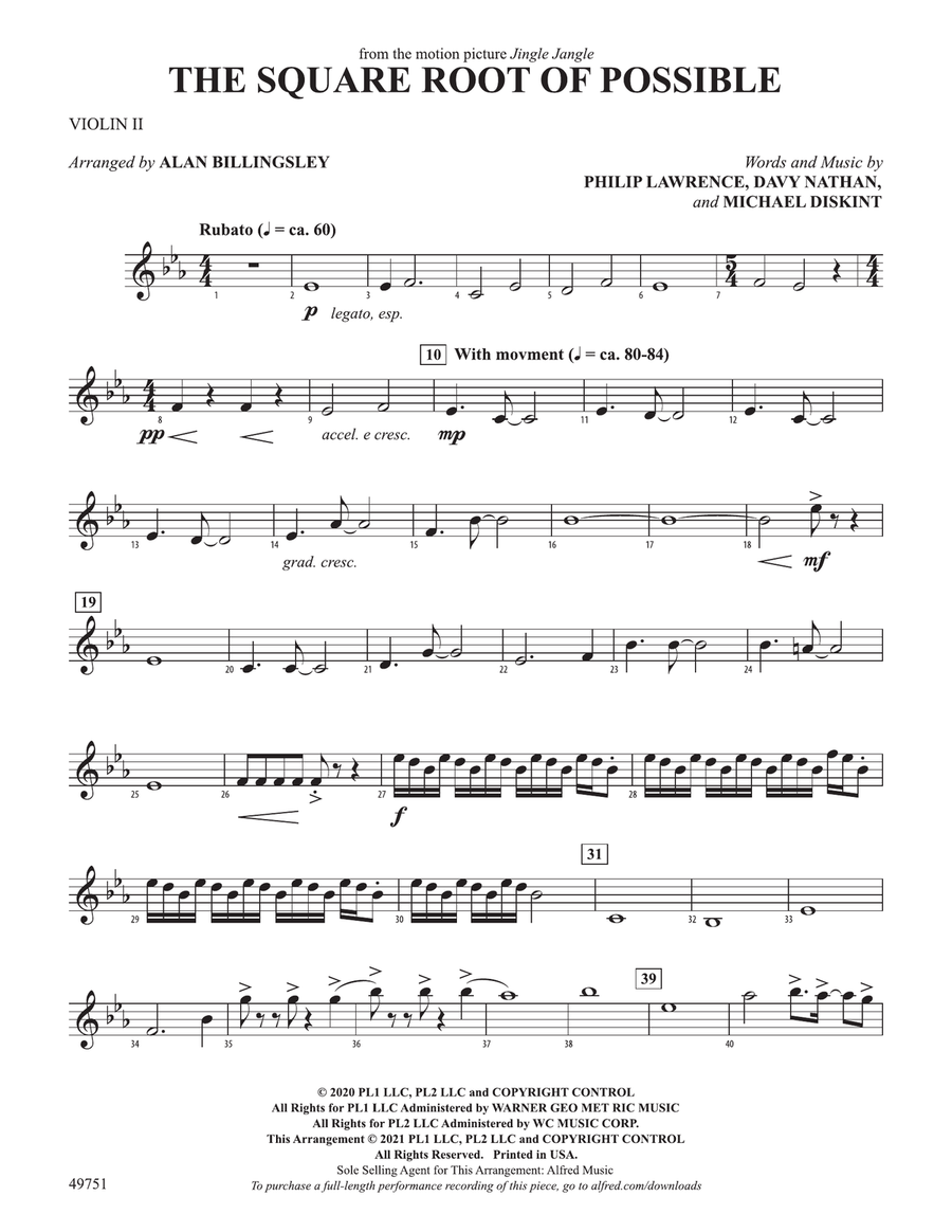 The Square Root of Possible: 2nd Violin