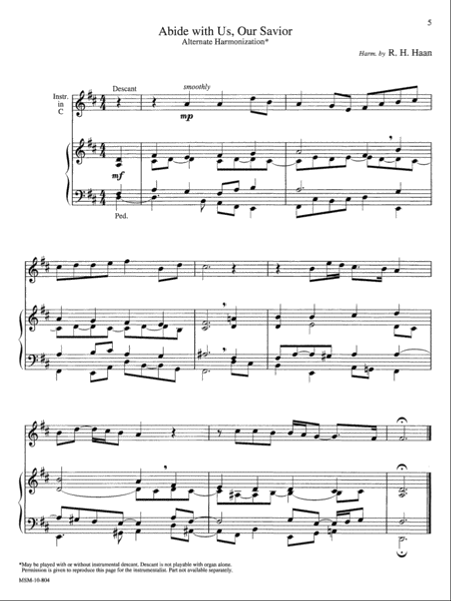 Abide With Us, Our Savior, 2 Settings Organ scores gallery preview page 1