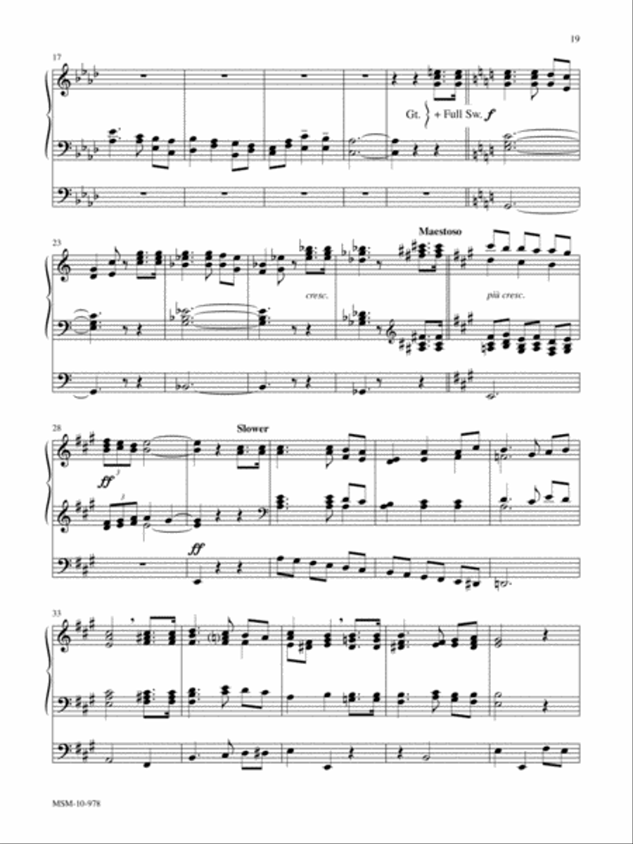 Postlude on All the Way Organ scores gallery preview page 2
