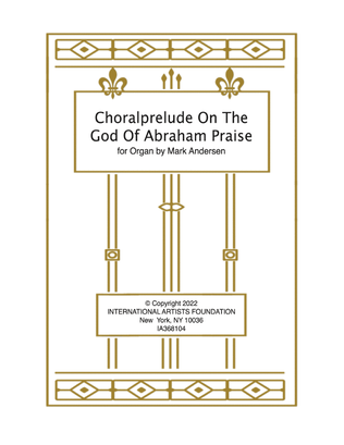 Book cover for Choralprelude on The God of Abraham Praise for organ by Mark Andersen