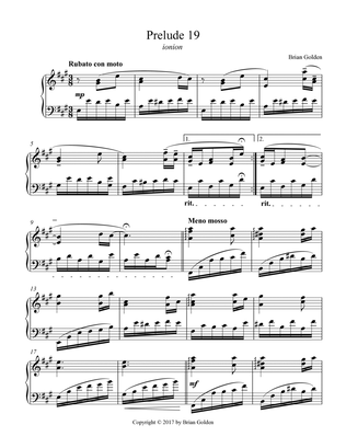 Prelude 19 in A Major Ionian