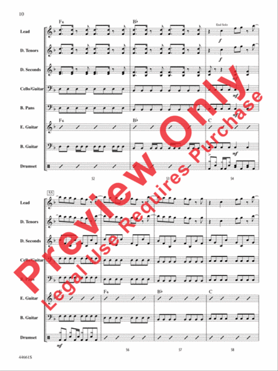 Nothing's Gonna Stop Us Now Steel Drum Band scores gallery preview page 11