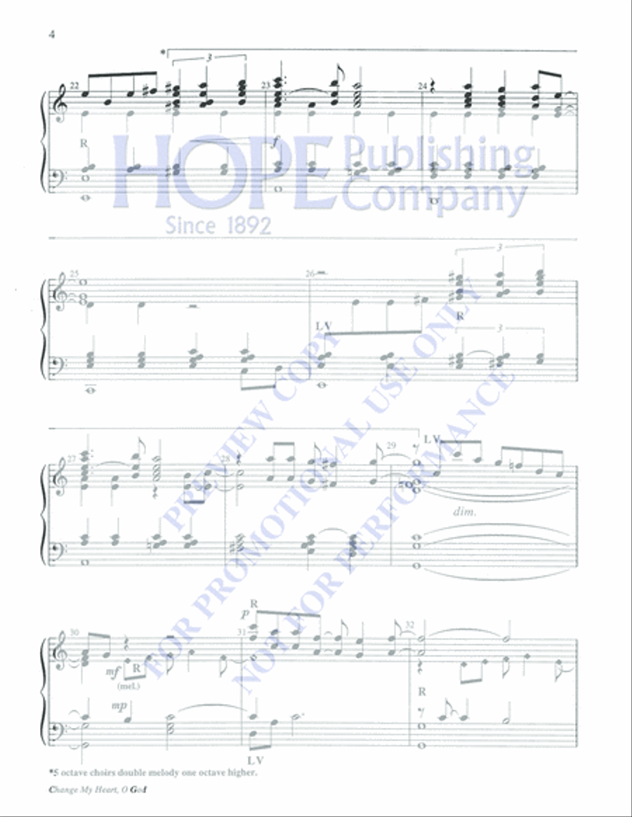 Change My Heart, O God 5-Octaves scores gallery preview page 4