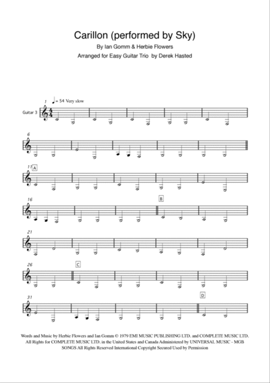 Carillon Guitar Ensemble scores gallery preview page 4
