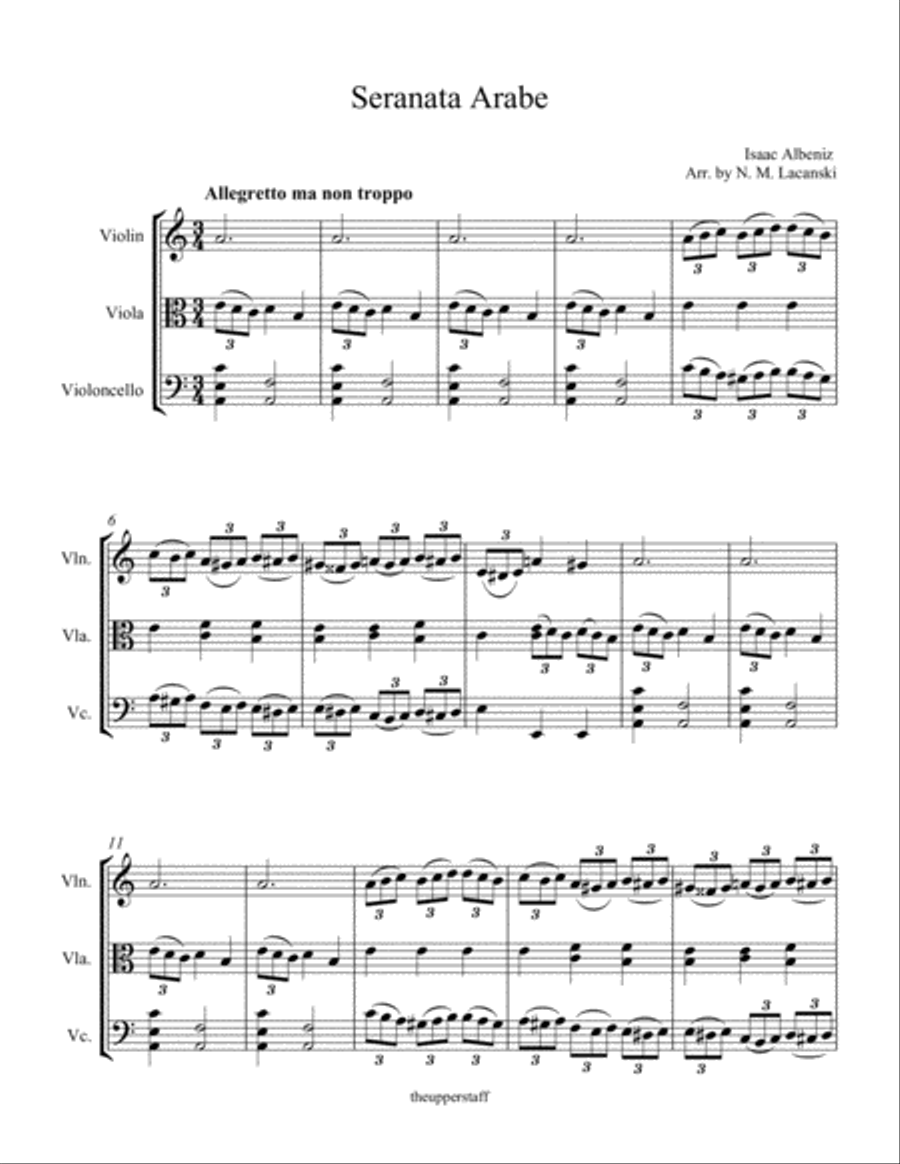 Serenata Arabe String Trio scores gallery preview page 2