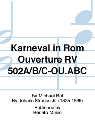 Book cover for Karneval in Rom Ouverture RV 502A/B/C-OU.ABC