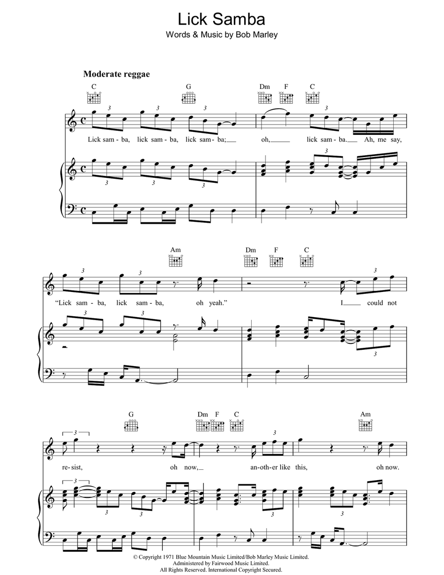 Lick Samba Guitar scores gallery preview page 1