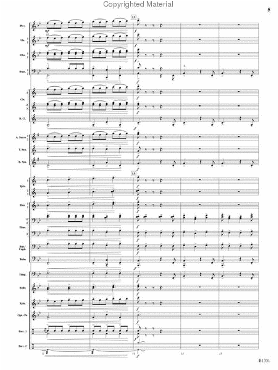 March Jubiloso Concert Band scores gallery preview page 4