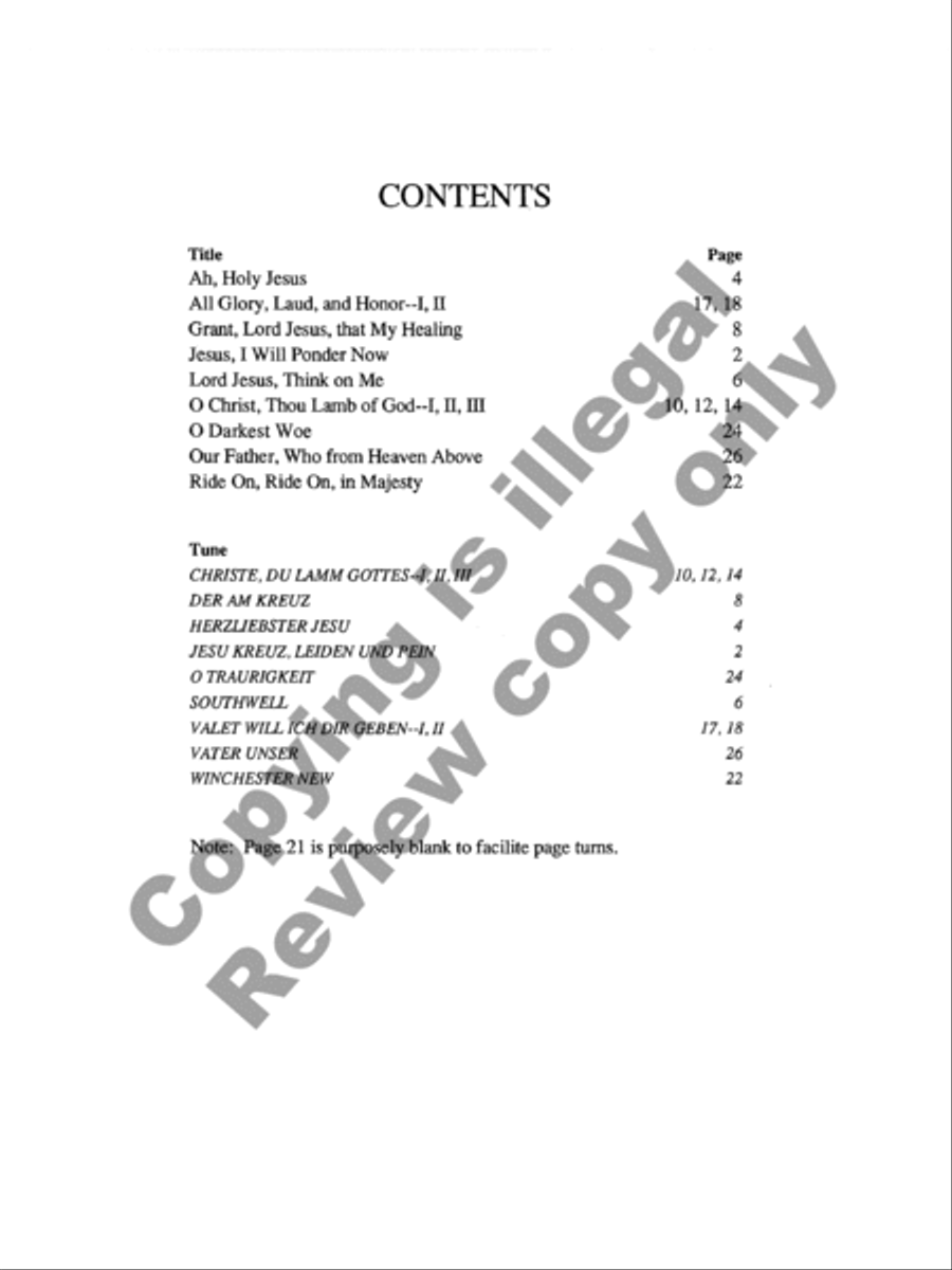 Nine Easy Chorale Preludes for Lent Organ scores gallery preview page 3