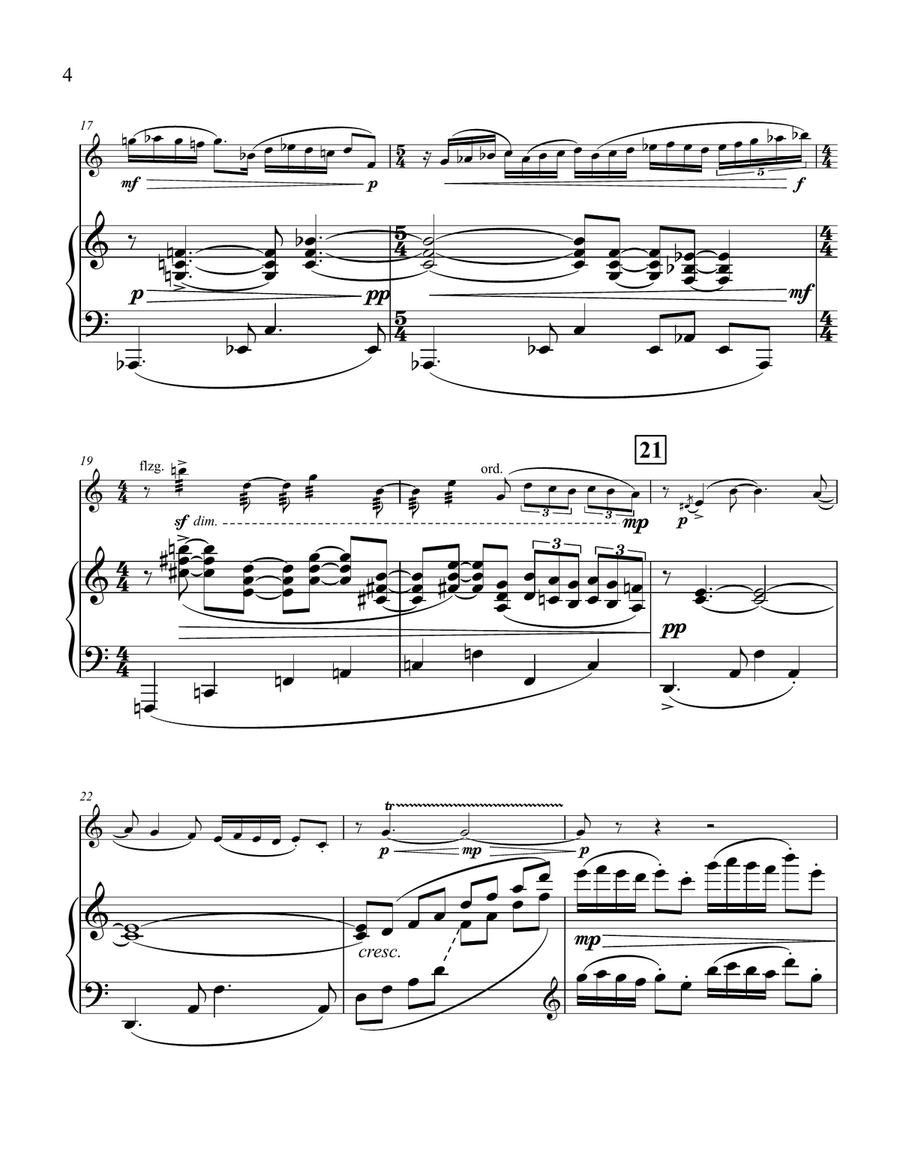 Canzone for Flute and Piano Chamber Music scores gallery preview page 4