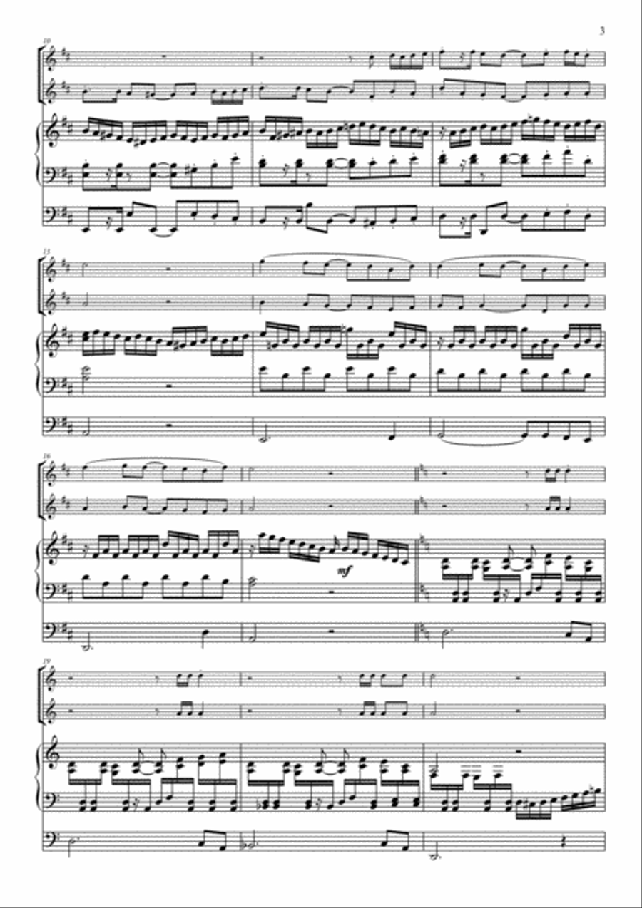 Fanfare of joy for 2 trumpets & organ Trumpet Duet scores gallery preview page 4