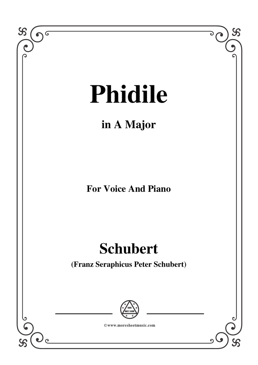 Schubert-Phidile,in A Major,for Voice&Piano