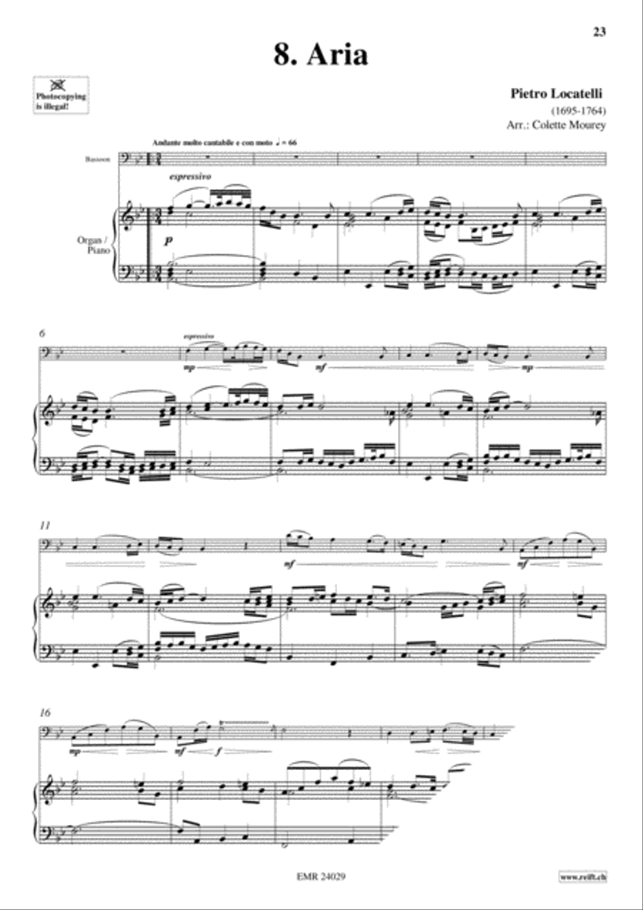 40 Greatest Baroque Hits Volume 1 Bassoon Solo scores gallery preview page 10