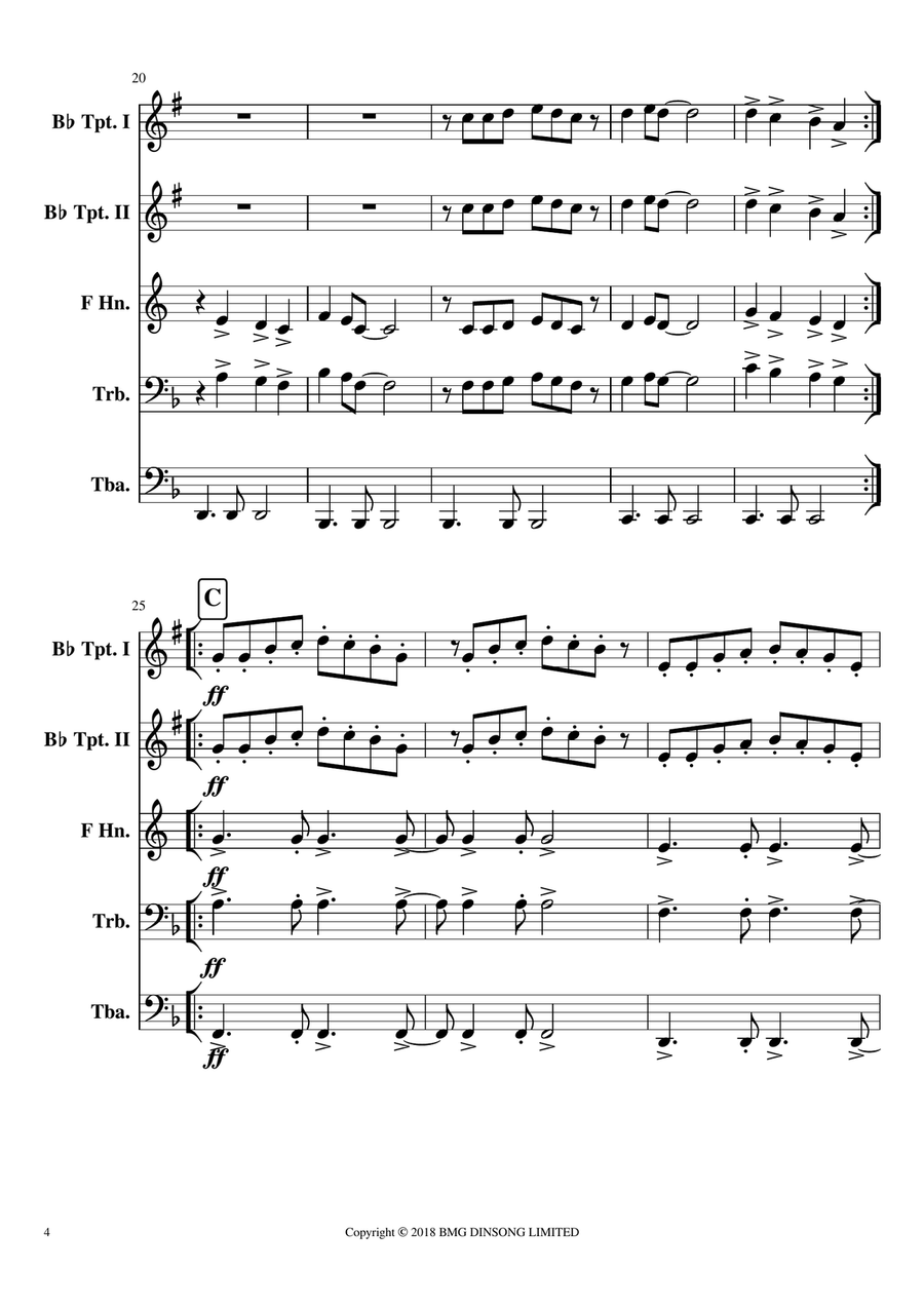Enola Gay Brass Ensemble scores gallery preview page 4