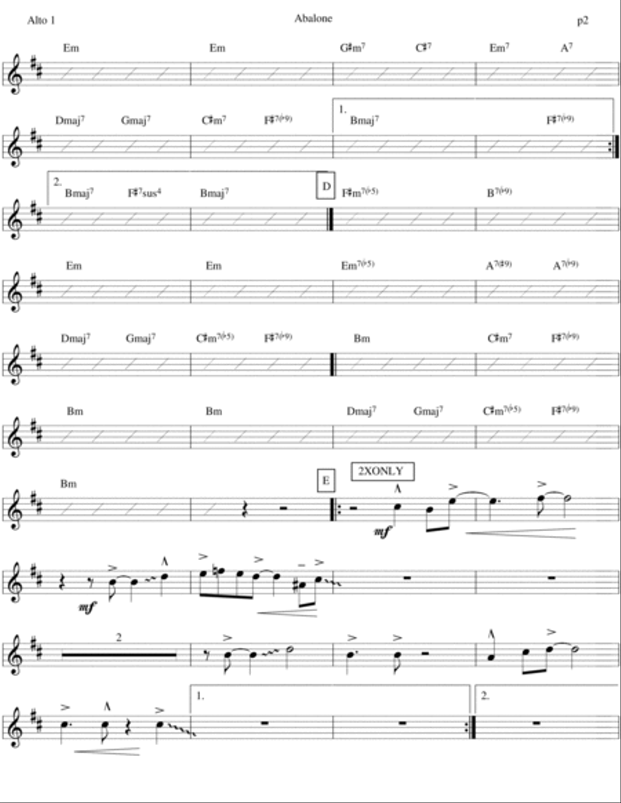 Abalone Steak Jazz Ensemble scores gallery preview page 2