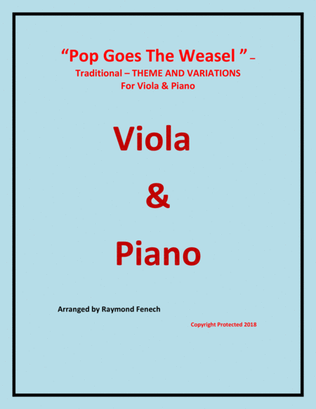 Book cover for Pop Goes the Weasel - Theme and Variations For Viola and Piano