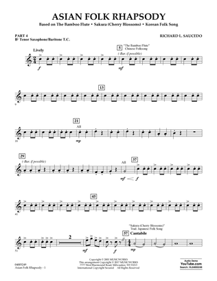 Asian Folk Rhapsody - Pt.4 - Bb Tenor Sax/Bar. T.C.