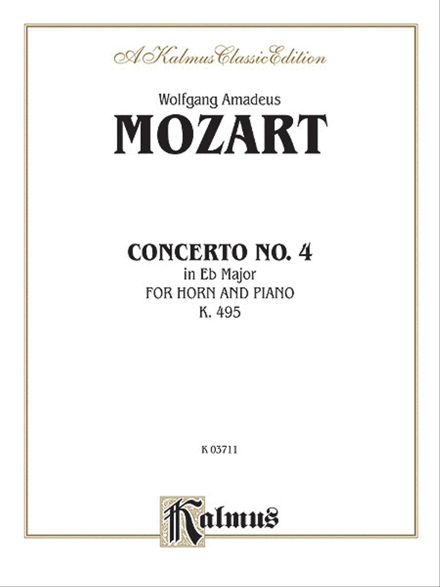 Horn Concerto No. 4 in E-flat Major, K. 495 Small Ensemble scores gallery preview page 1