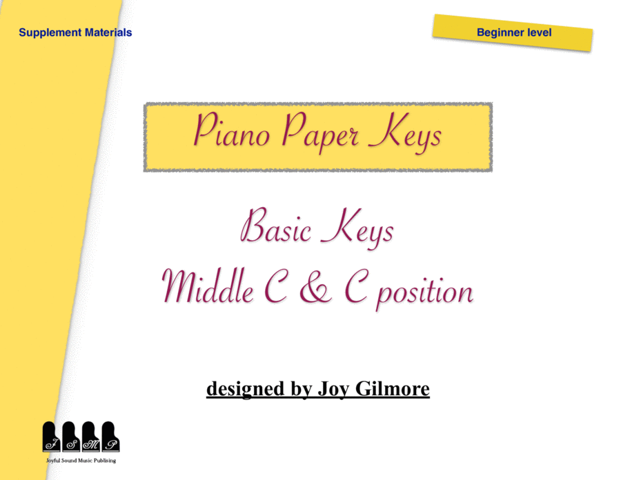 Paper keys to help piano beginners