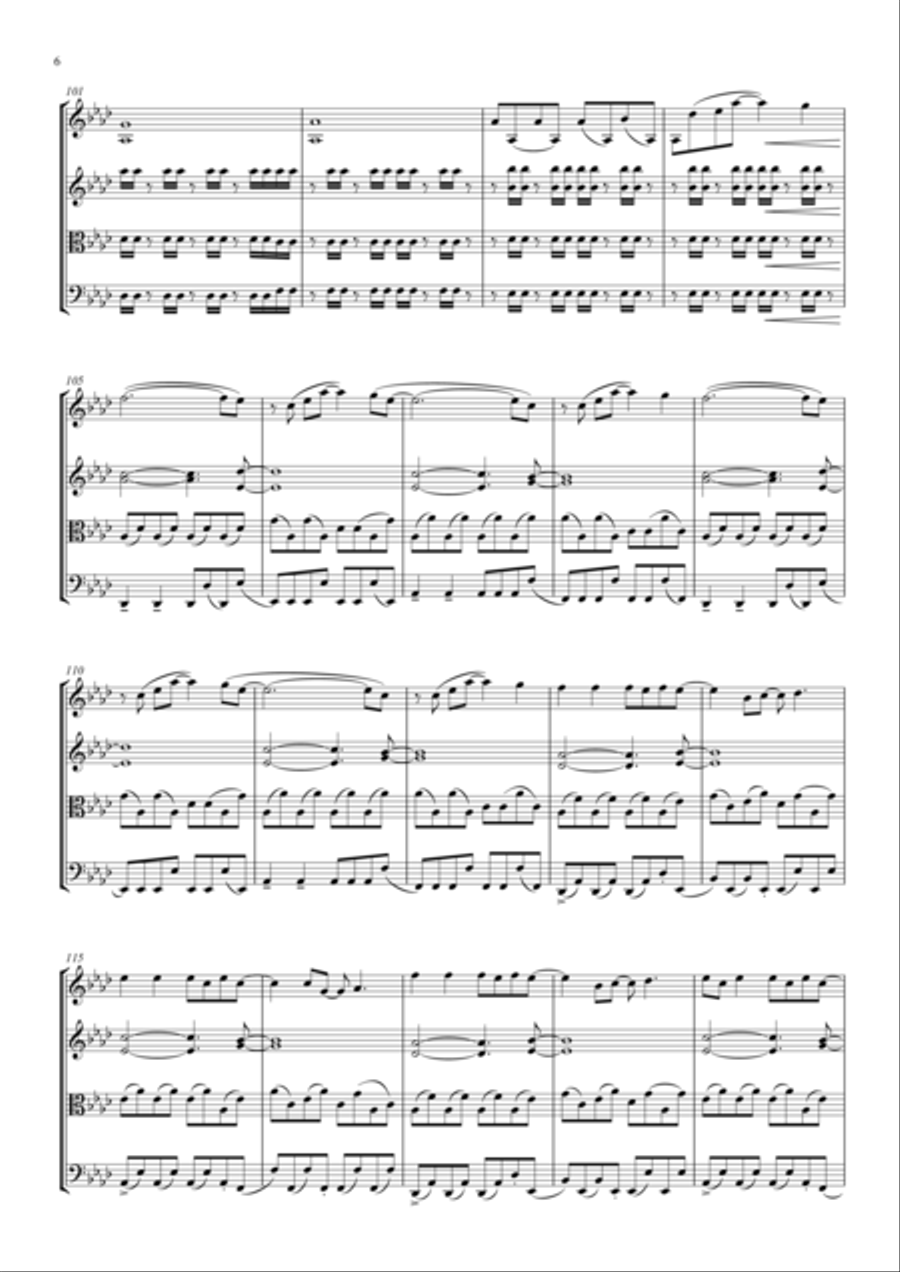 Viva La Vida String Quartet scores gallery preview page 6