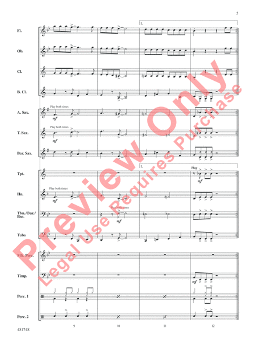 Swingin' Wonderland Concert Band scores gallery preview page 6
