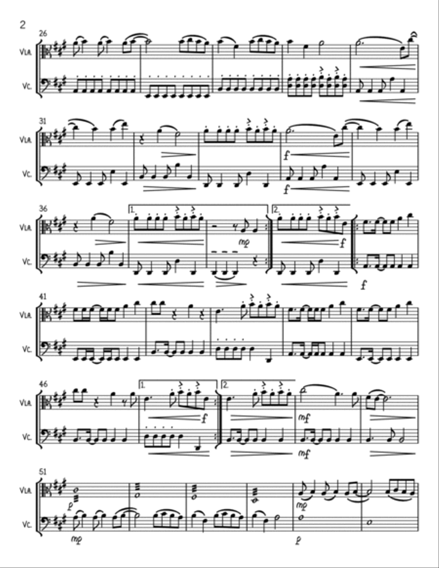 Wildest Dreams String Duet scores gallery preview page 2