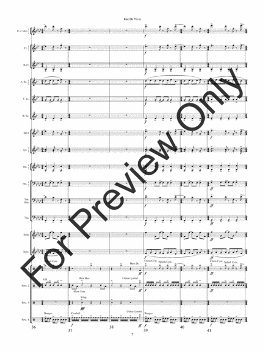 Joie De Vivre Concert Band scores gallery preview page 10
