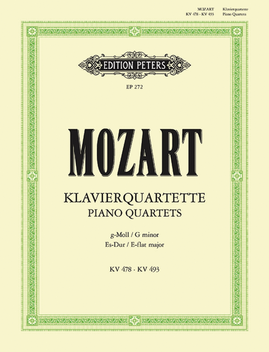 Piano Quartets (2) Piano Quartet scores gallery preview page 1