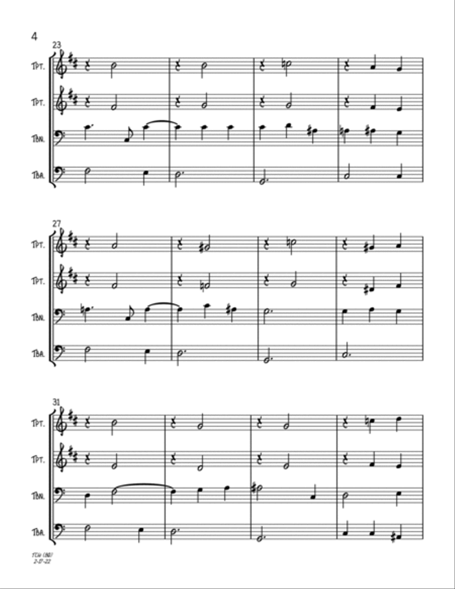 The Christmas Waltz Trombone scores gallery preview page 4