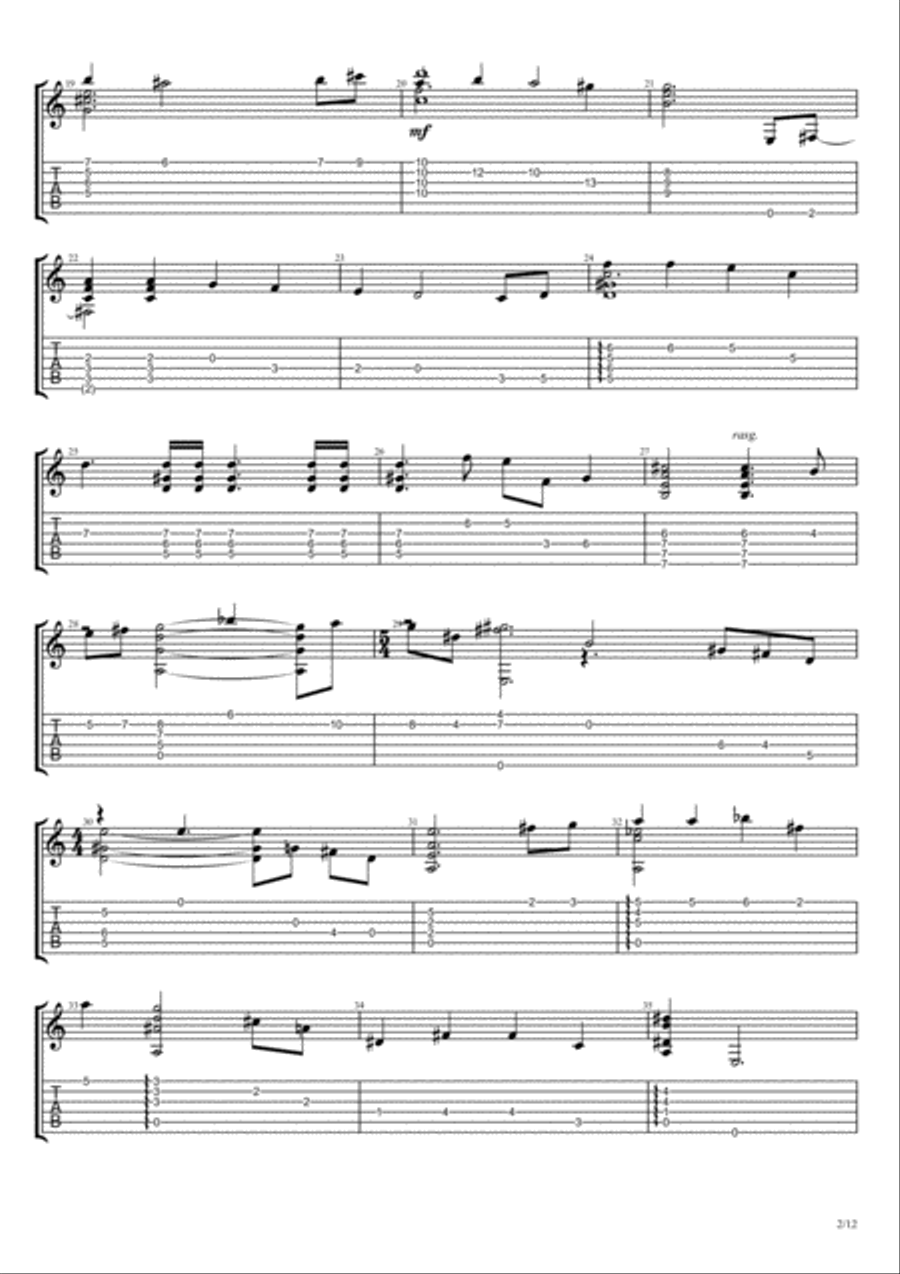 Fantasia per chitarra op. 36 Classical Guitar scores gallery preview page 2
