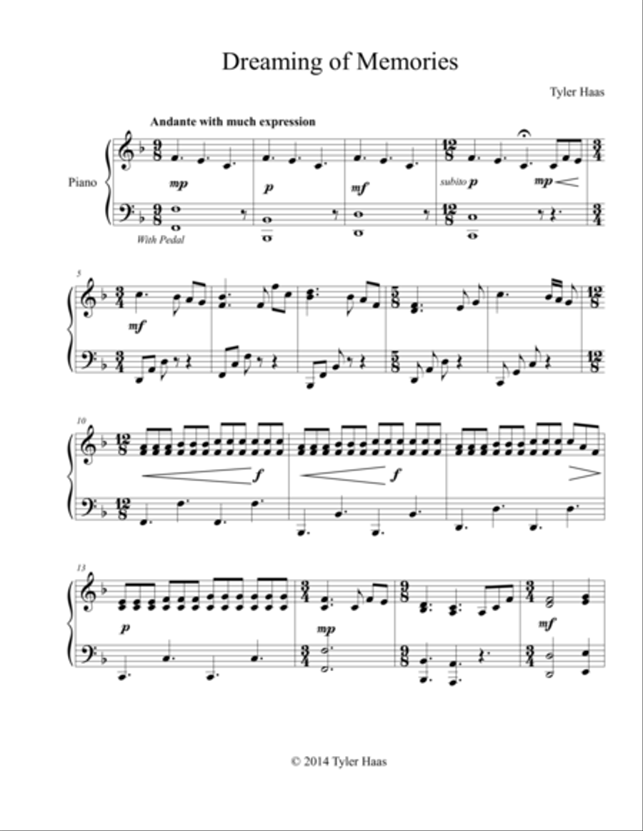 Dreaming of Memories Dreaming of Memories Piano Method scores gallery preview page 1