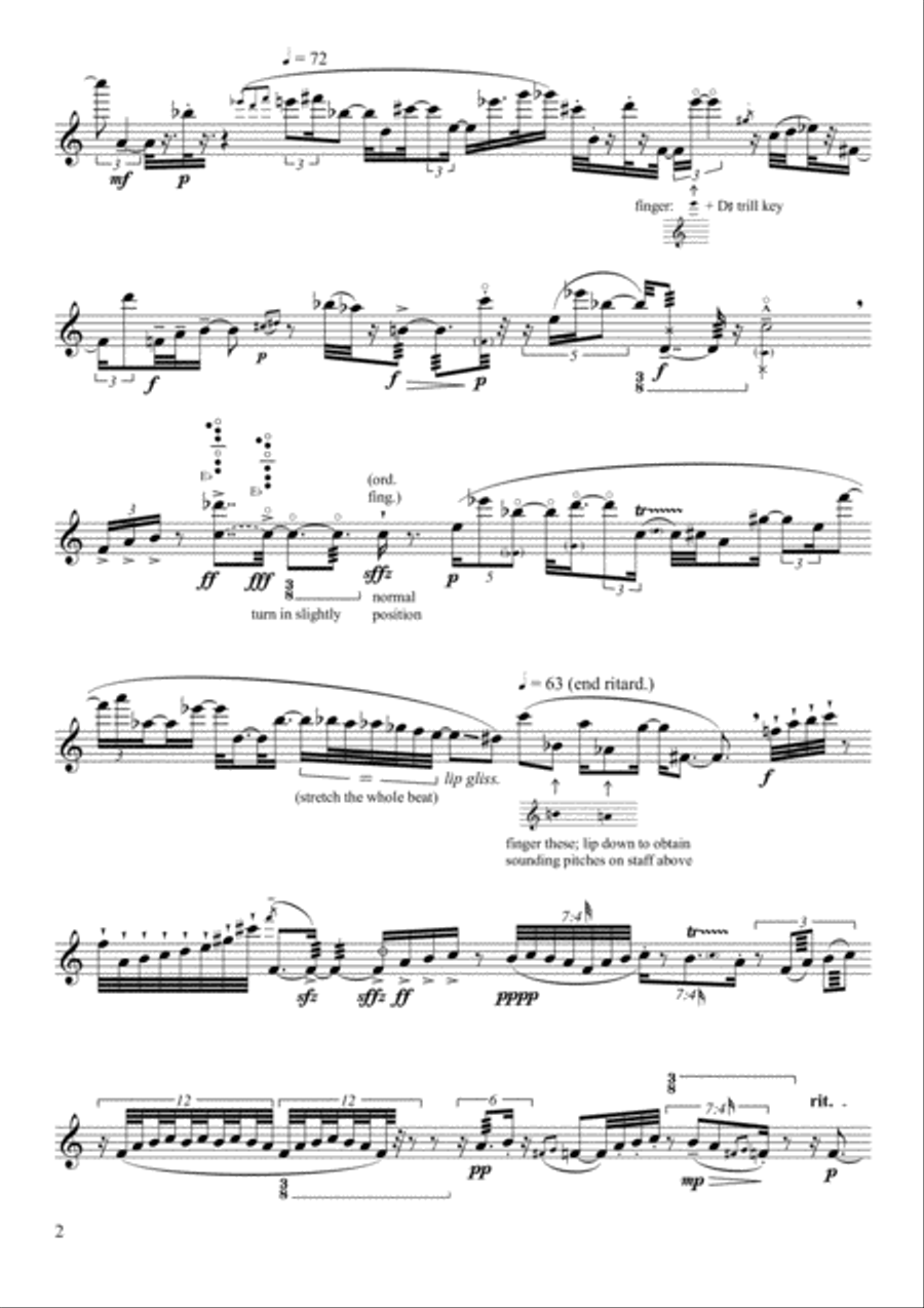 [Sollberger] New Millennium Memo I Flute Solo scores gallery preview page 6