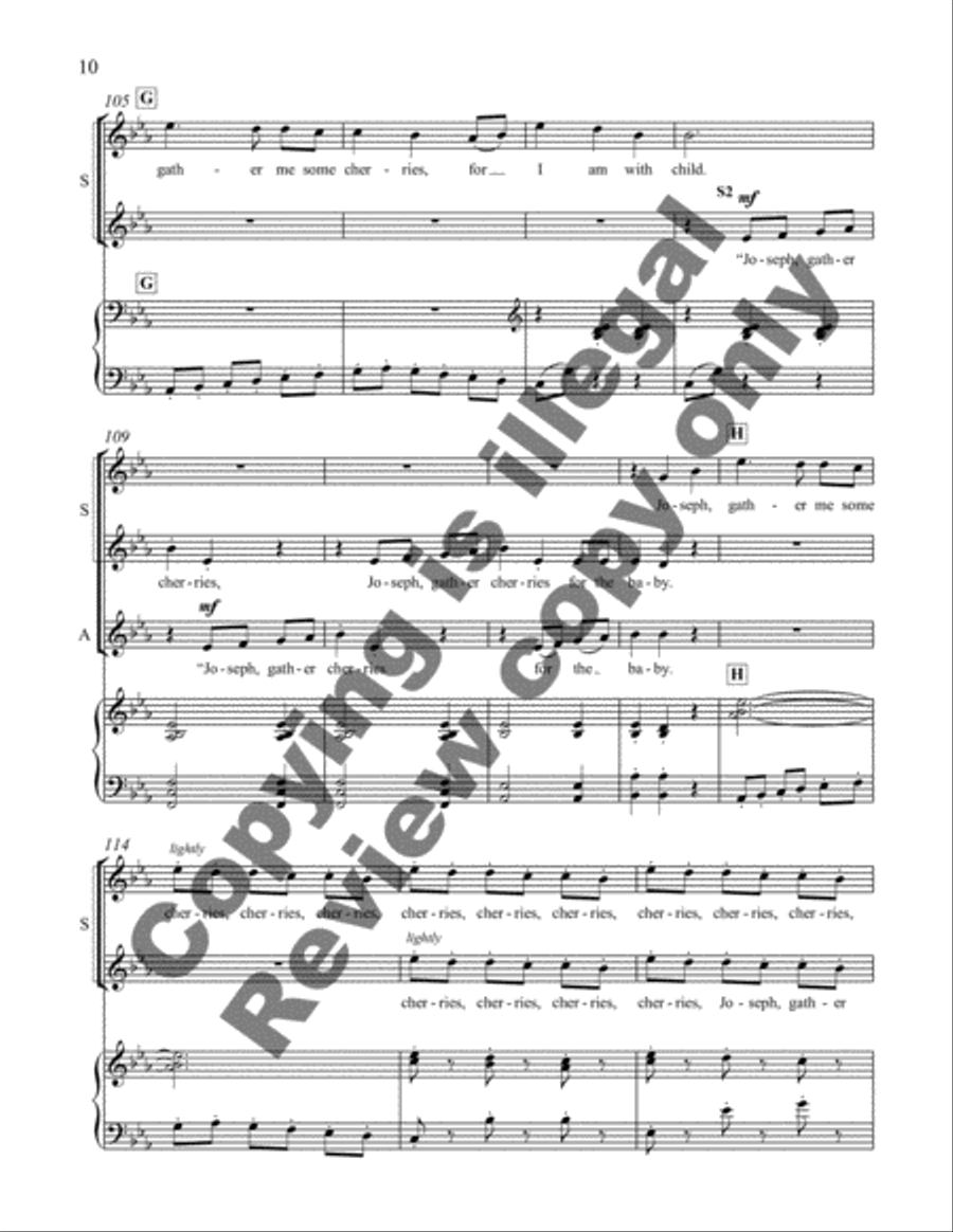 Appalachian Carols: 2. The Cherry Tree Carol SSAA scores gallery preview page 6