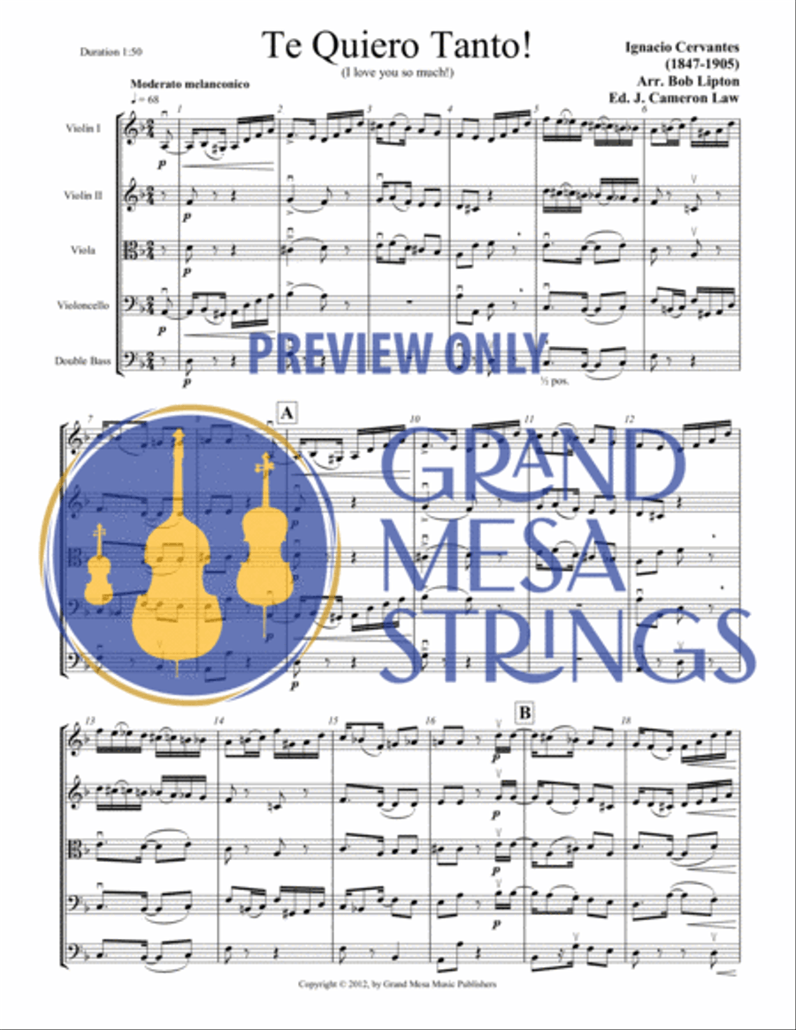 Te Quiero Tanto String Orchestra scores gallery preview page 2