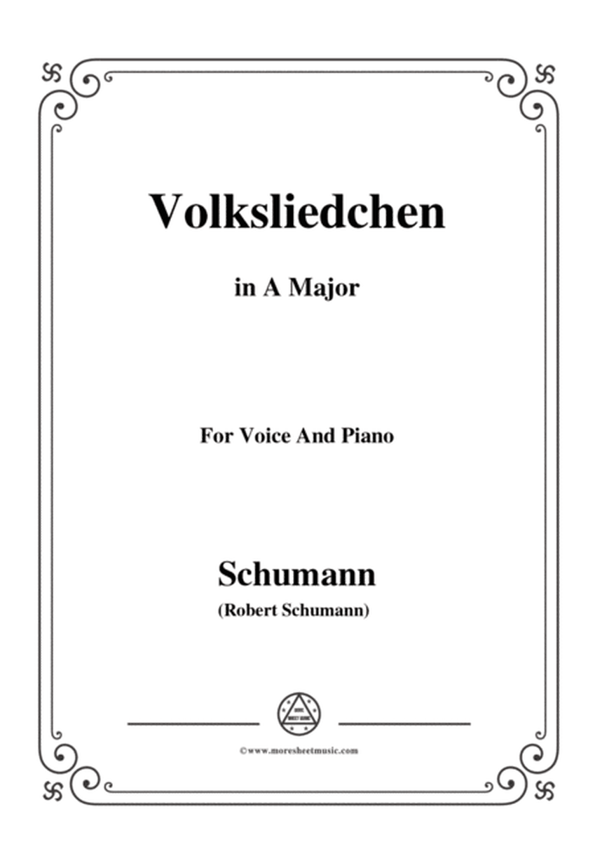 Schumann-Volksliedchen,in A Major,for Voice and Piano image number null