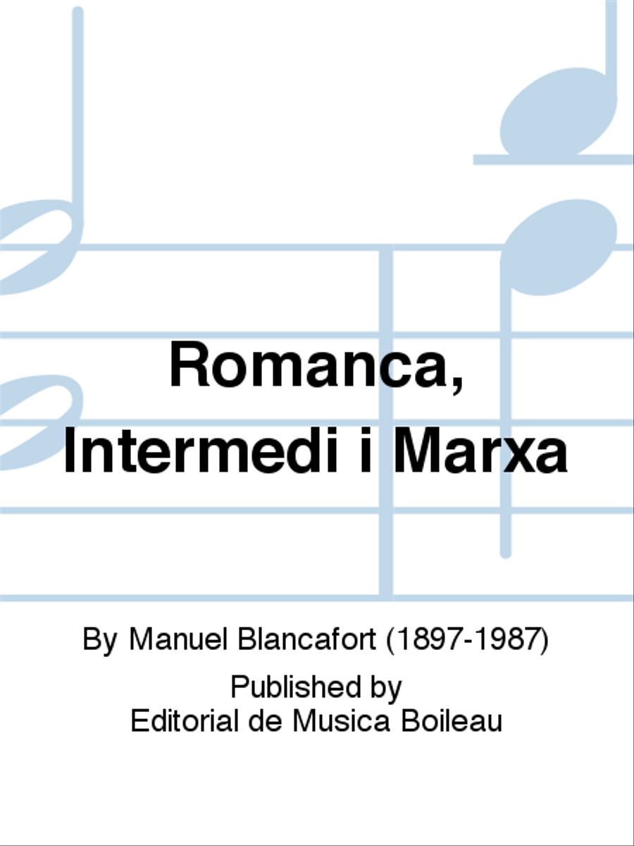 Romanca, Intermedi i Marxa Piano Solo scores gallery preview page 1