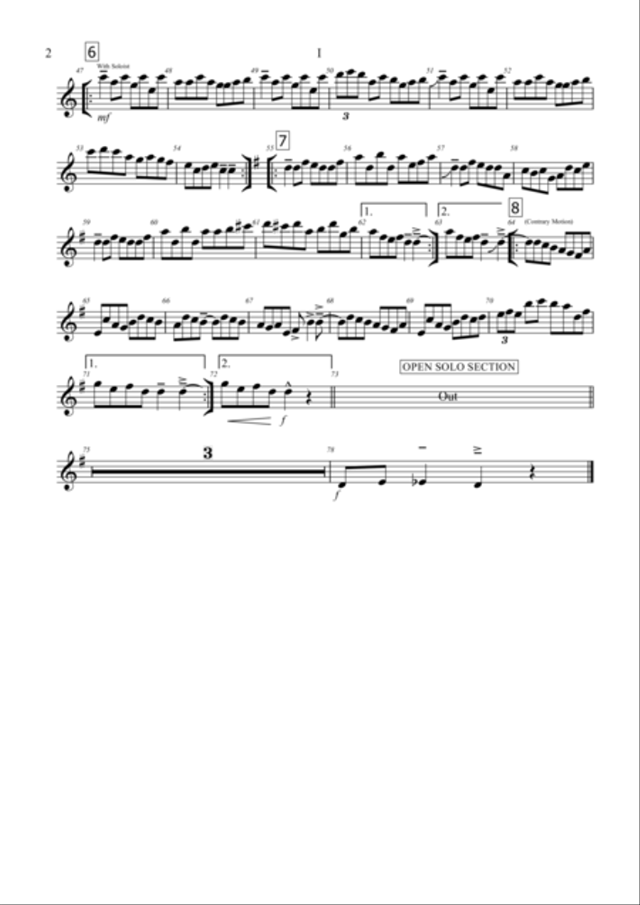 Appalachian Awakening Parts Jazz Ensemble scores gallery preview page 5